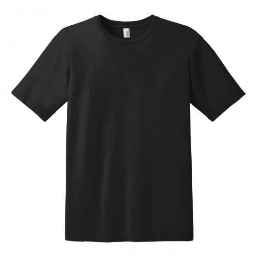 Anvil 100% Combed Ring Spun Cotton T-Shirt Black Large