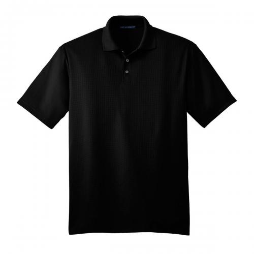 Port Authority Performance Fine Jacquard Polo Black Large