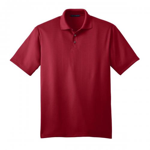 Port Authority Performance Fine Jacquard Polo Rich Red Large