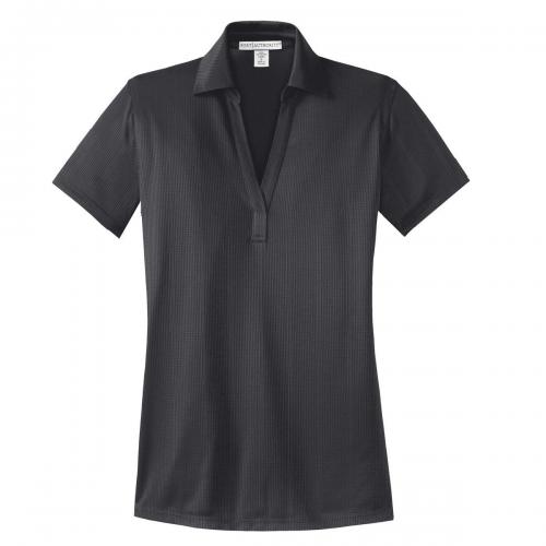 Port Authority Ladies Performance Fine Jacquard Polo Grey Smoke 2XLarge