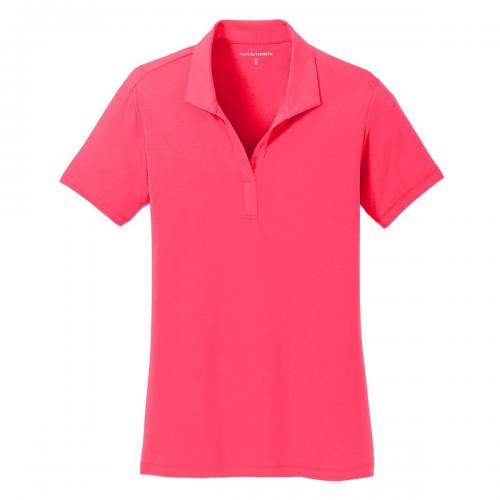 Port Authority Ladies Cotton Touch Performance Polo Hot Coral Small