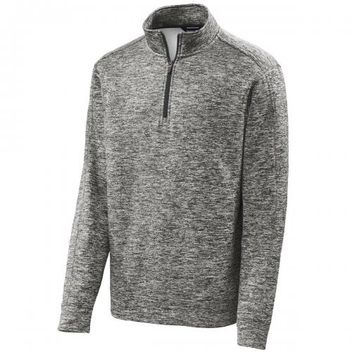 Sport-Tek PosiCharge Electric Heather Fleece 1/4-Zip Pullover Black Small