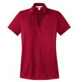 Port Authority Ladies Performance Fine Jacquard Polo Rich Red Large