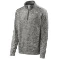 Sport-Tek PosiCharge Electric Heather Fleece 1/4-Zip Pullover Black Large